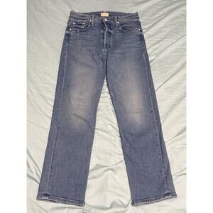 Mother Jeans The Tomcat in On The Run Straight Button-Fly Size 28